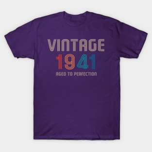 Vintage 1941 aged to perfection 80th birthday gift T-Shirt